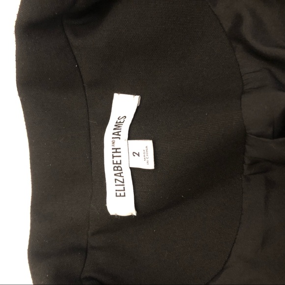 Elizabeth & James Black Blazer w/ Ruched Sleeves - Picture 3 of 14